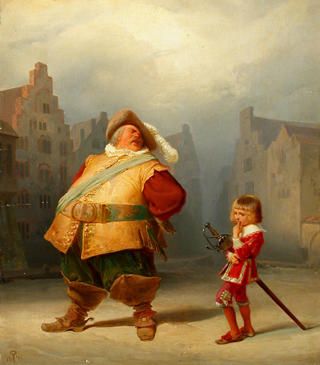 Adolf Schrödter (1805-1875): Falstaff and his Page