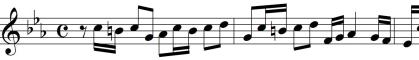 Fugue 1 c minor subject